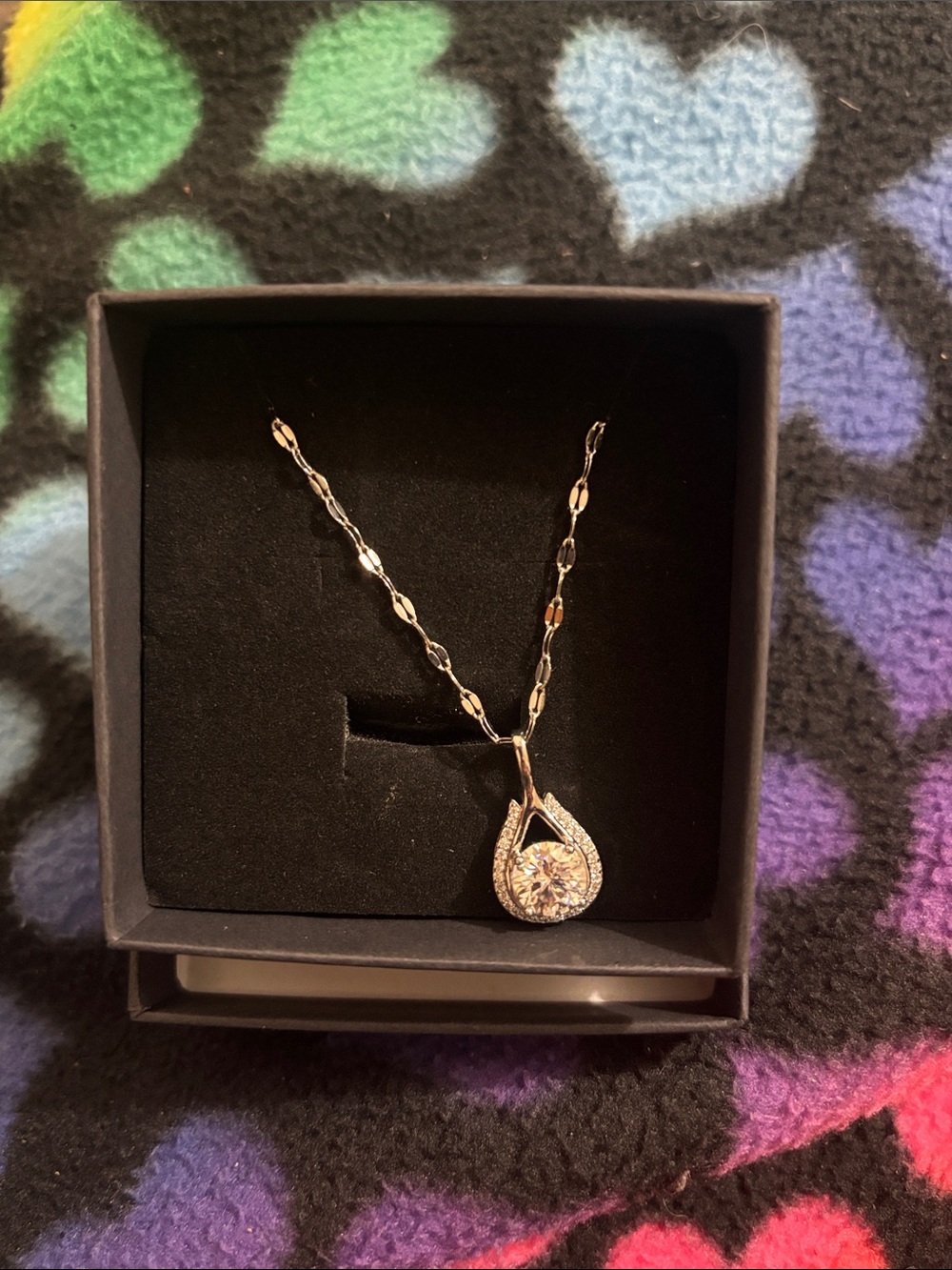 Elegant Moissanite Diamond Teardrop Pendant Necklace